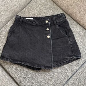Zara Charcoal Denim Skort
